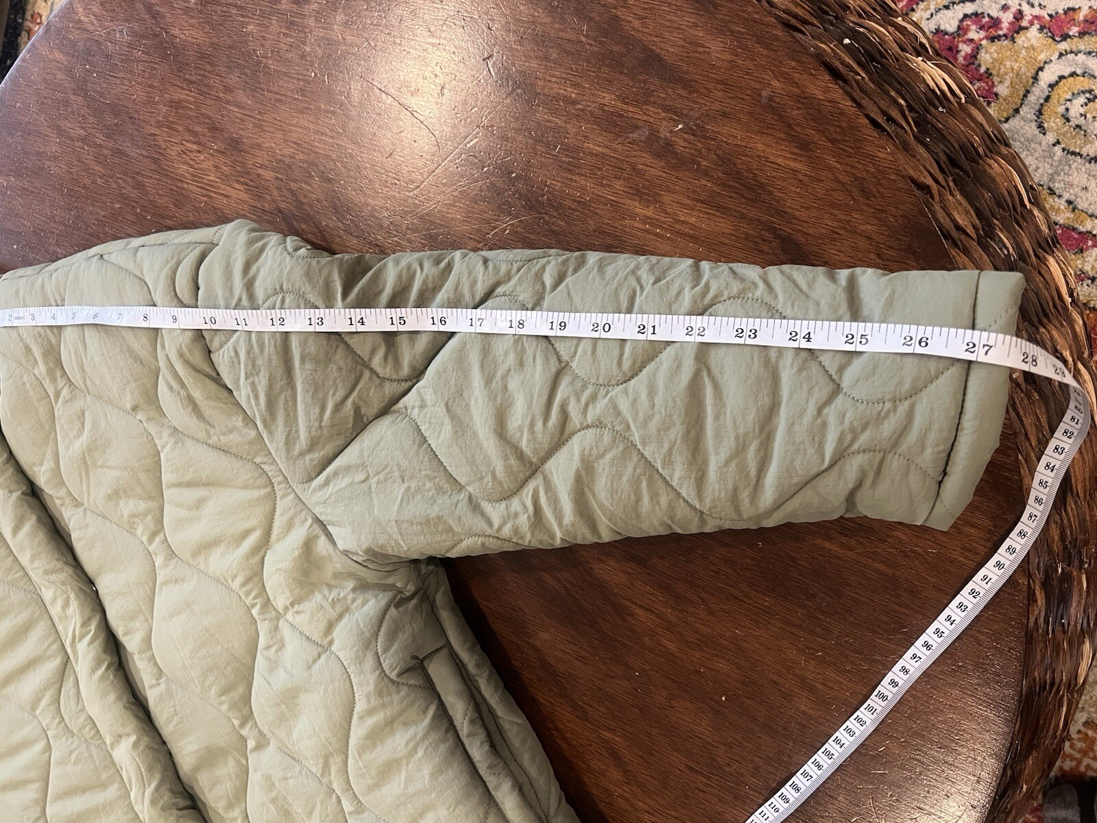 Lola May oversized quilted jacket in sage image 10