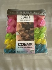 Conair Soft, Bouncy Curls Foam Rollers, Assorted Colors, 48 Pack