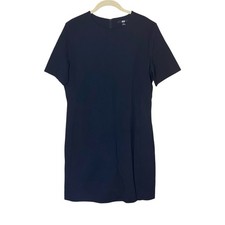 Uniqlo DAMEN Ponte Dress L New With Tags Black Classic Minimal