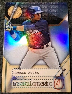 2017 RONALD ACUNA JR. BOWMAN'S BEST BASEBALL AMERICA DEAN'S LIST RC REFRACTOR