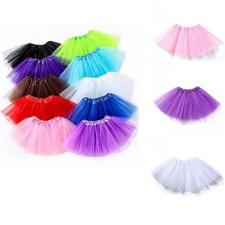 Ladies Girls 3 Layers TuTu Skirt Ballet Dance Party Dress Petticoat Fancy Dress