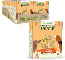 Naturediet - Feel Good Wet Dog Food with Turkey & Chicken, 390G (Pack of 18) 4.14 per kilo