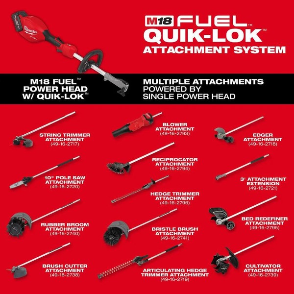 Cabezal de poder Milwaukee M18 Fuel con Quik-Lok (Herramienta sola) - Reacondicionado 2