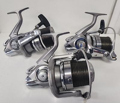 3x Daiwa Crosscast X-5500 Silver Carp Fishing Reel 5 Ball Bearings