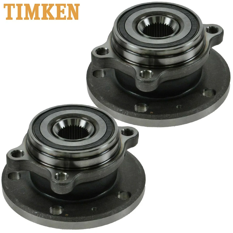 Conjunto de buje de cojinetes de rueda delantera Timken de 2 piezas para VW Jetta Passat Tiguan Beetle Foto 4 de 4