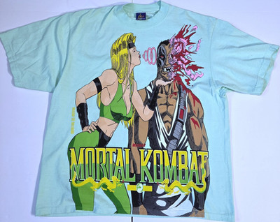 Vintage Rush Mortal Kombat Fatality Graphic T Shirt 2XL Double Sided Rare New