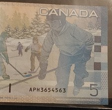 Bank of Canada Journey Series 2006 $5 Children at Play RADAR serial # APH3654563
