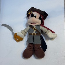 Disney Mickey Mouse Jack Sparrow Plush 14  Pirates of the Caribbean Stuffed