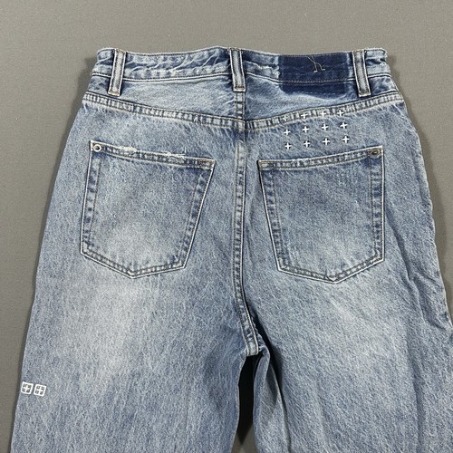 Ksubi Jeans Womens 28 Blue Playback Karma High Waist Straight Leg Denim 28x32 - Picture 5 of 13
