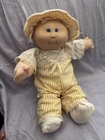 Vintage 1985 Cabbage Patch Kids Preemie Coleco - OK Factory - Blue Sig - Yellow