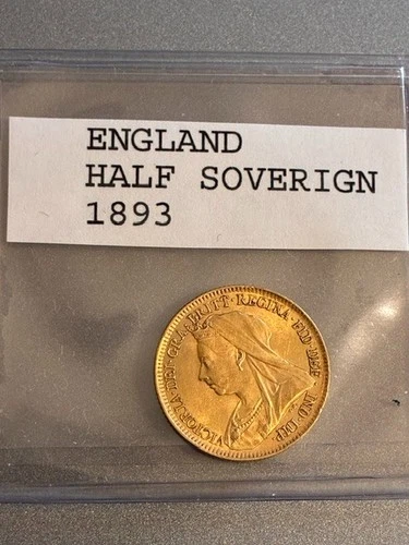 1893 Victoria Gold Half Sovereign — photo from the most recent tracked eBay sale