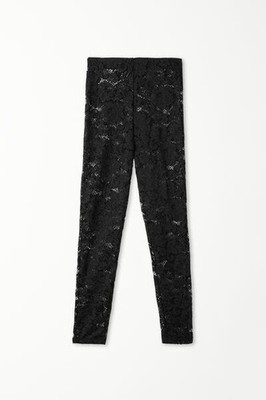 Lace Knit Stretch Leggings Size Small
