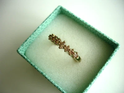 Pierre Lang Ring Gr. 8 ( 19mm ) 60 Gold Zirkonia w. NEU Ohrringe - Bild 1 von 3