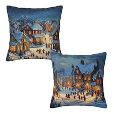 Throw Pillow Covers 18x18 inch Set of 2 Christmas 18" x 18" Pack of 2 Winter