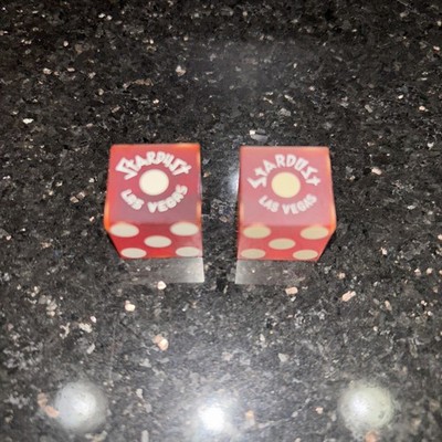 Vintage Stardust Casino Dice Las Vegas- Pair Undrilled Brand New Mixed Numbers