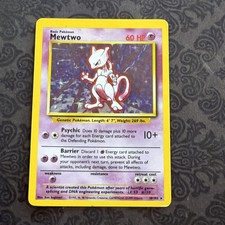 Pokémon Mewtwo Base Set Holo Rare 60 HP Basic Card 10/102 English 1999 B on eBay
