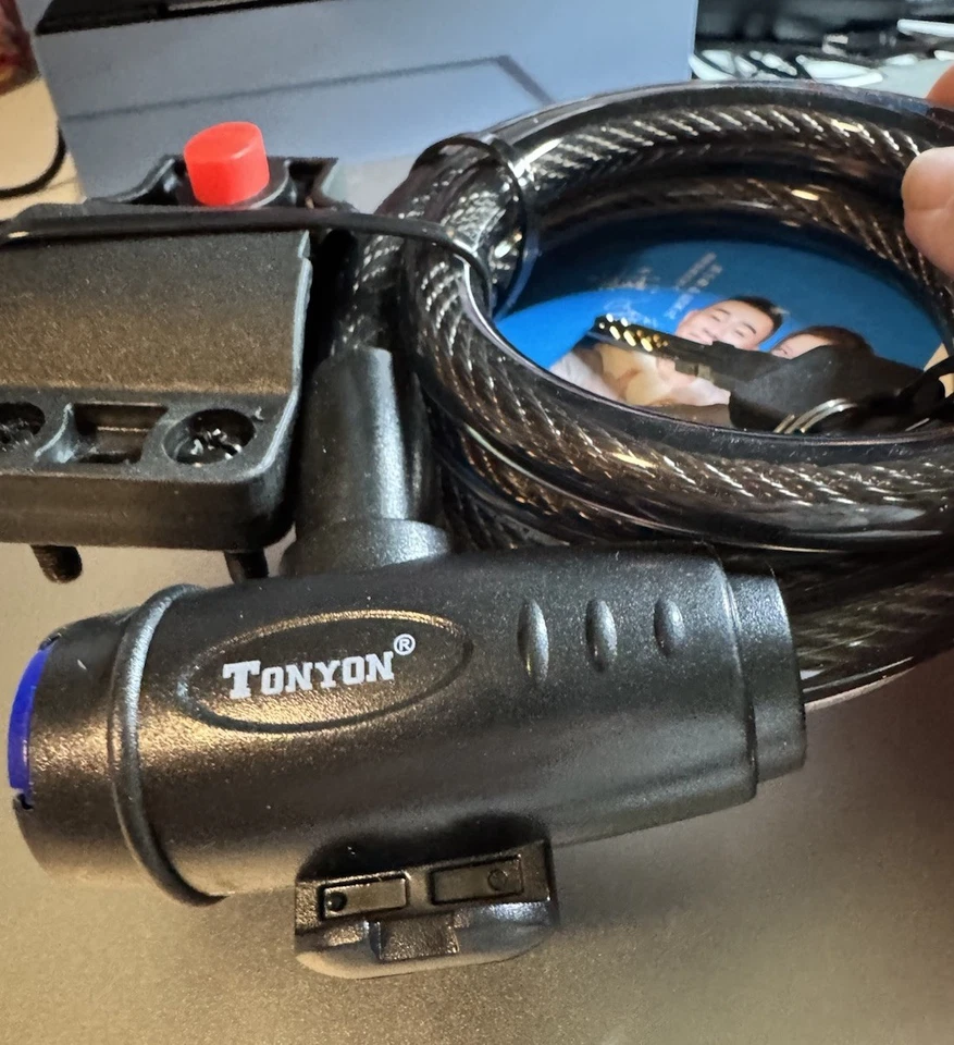 Tonyon TY588E Anti Theft Bike Lock Steel Wire Bicycle Security Cable Locks - Image 4 of 4