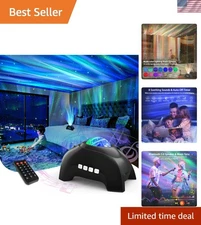 Northern Lights Aurora Projector, Star Projector Music Speaker, White Noise N...
