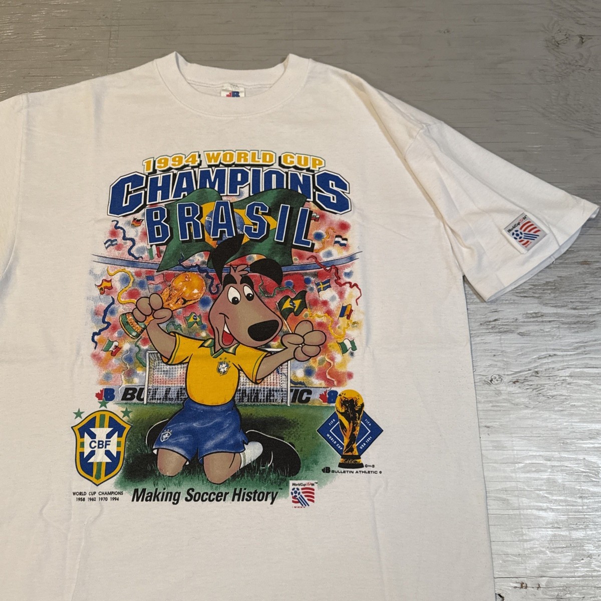 Vintage 1994 Bulletin Athletic Brazil World Cup Champions #7