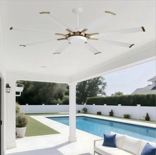 96" Large Industrial Ceiling Fans No Lights, 8 Aluminum Blades, 6-Speed Powerful