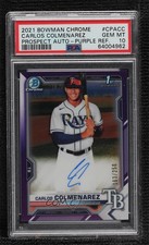 2021 Bowman Chrome Prospect Purple Refractor Carlos Colmenarez PSA 10 Auto 11oq