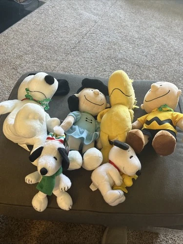 6-Kohls Cares Peanuts Woodstock NWT Snoopy NWT Charlie Brown Lucy Plush Lot 14"