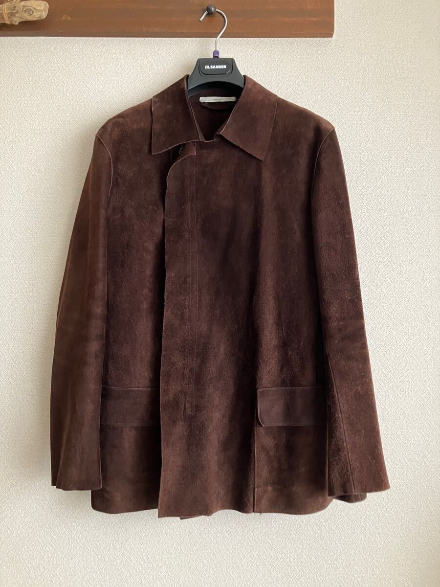 Giacca pelle Yves Saint Laurent Rive Gauche esterna uomo usata taglia 44 marrone