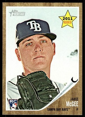 2011 Topps Heritage Jake McGee Rookie Tampa Bay Rays #19
