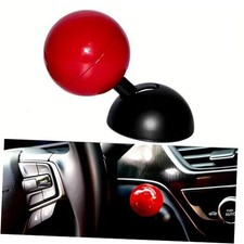 Car Push to Start Button Cover Car Engine Joystick Starter Full Metal Ball red