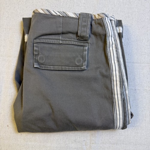 BCBG Maxazria Cargo Crop Pants Womens Sz 4 Khaki Embellished Low Rise Straight - Picture 2 of 9