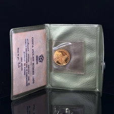 1970 Mexico 9th Football World Cup Copa Jules Rimet Gold Medal Coin