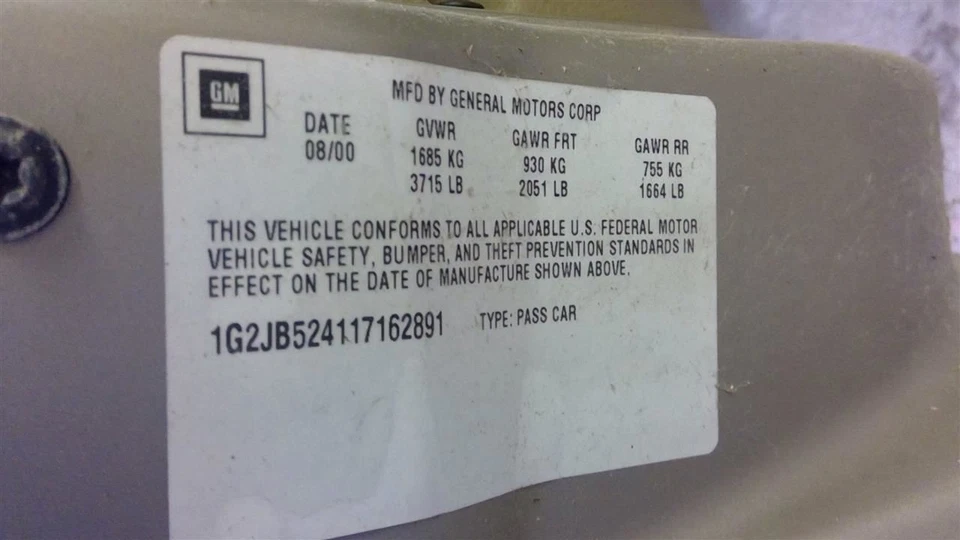 Alternador Pontiac Sunfire 2001 VIN 4 octavo dígito 8224 Foto 4 de 4