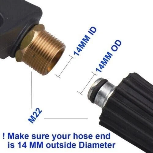 1/4" High Pressure Washer Gun 4000 PSI Car Wash Foam Spray Short Wand w/ Nozzle - Picture 6 of 13