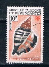 Nouvelle Calédonie 1970 Shells 10f Strombus variabilis o/FU SG 450 Yv 369