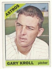 1966 TOPPS # 548 GARY KROLL SHORT PRINT BASEBALL CARD - NICE AND NO CREASES LOOK