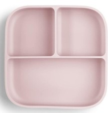 Teemi baby Silicone Divided Suction Plate BPA-Free Non-Slip Design Blush