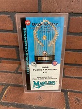  1998 Florida Marlins Opening Day Pre Game Reception VIP ticket and Frame 