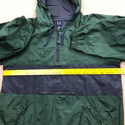 VINTAGE Gap Jacket Mens Medium Anorak Pullover Hooded 90s VINTAGE Gap Jacket Mens Medium Anorak Pullover Hooded 90s
