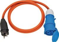 Brennenstuhl Schuko/Cee Adapterkabel Camping-/Maritim, IP44, 230V, 1,5M, Orange