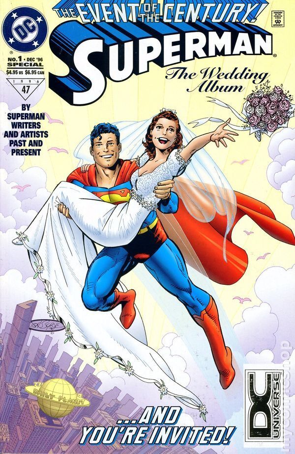 Superman The Wedding Album #1 Newsstand Variant FN/VF 7.0 1996 Stock Image