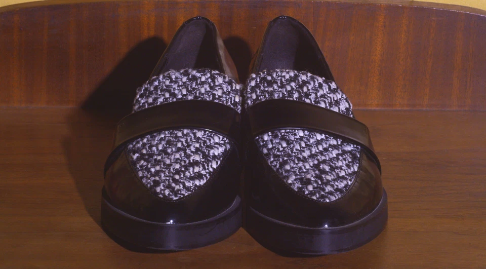 Zapatos de tweed para mujer Zara negros talla 7 38 charol Foto 2 de 4