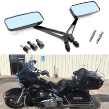 Motorcycle Rectangle Rearview Mirrors For Harley Electra Street Road Glide CVO
