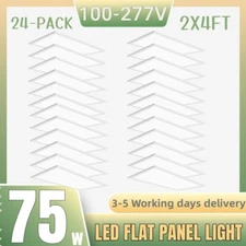 2X4FT LED Flat Panel Light 8400LM 75W 5000K Dimmable Drop Ceiling Office Lights