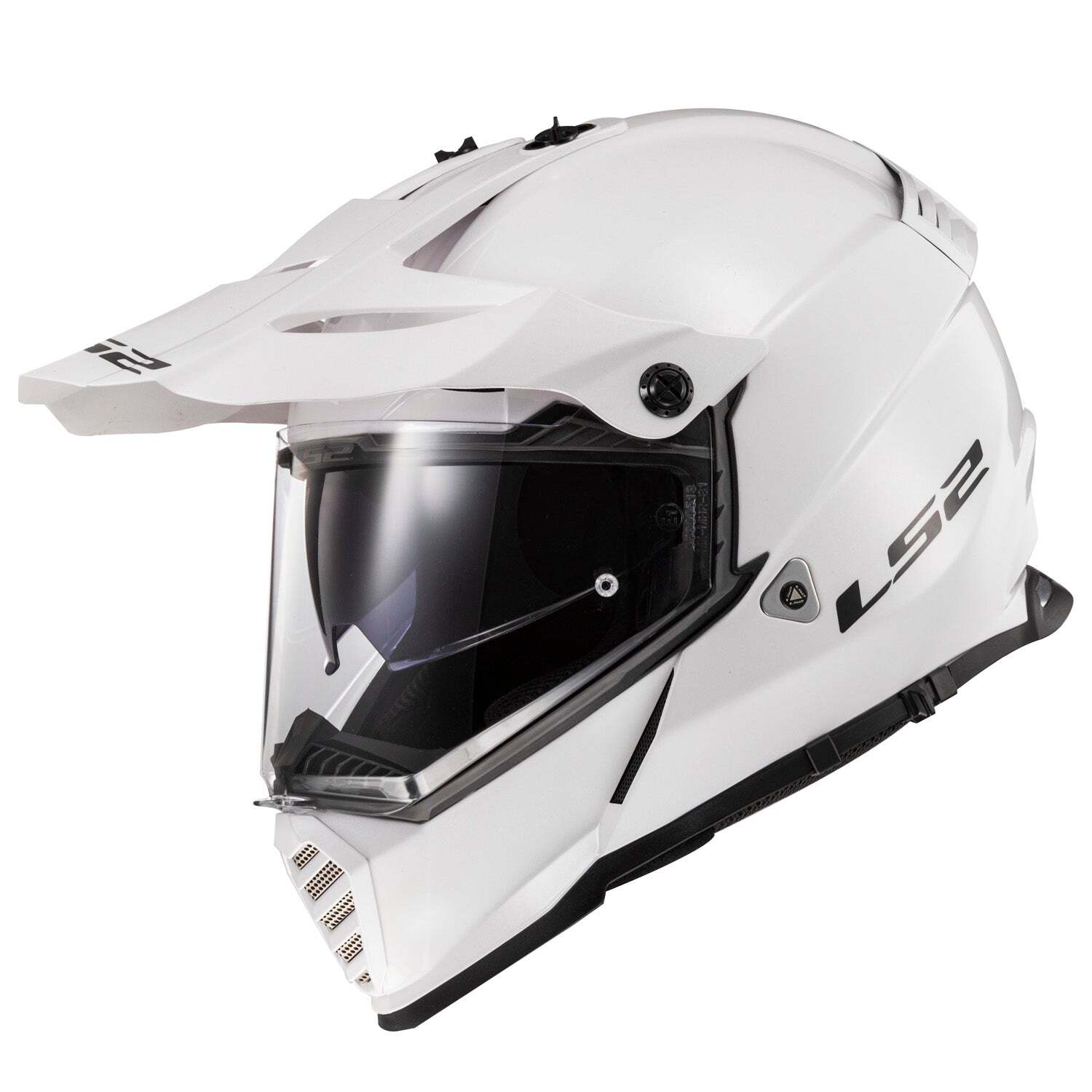 LS2 Blaze Adventure Motorcycle Helmet Solid Gloss White 3XL 