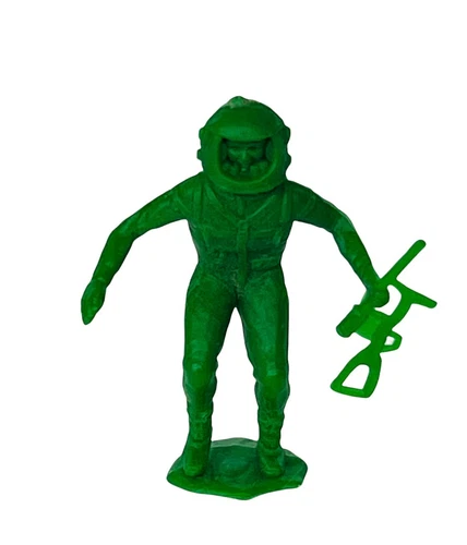 Astronaut MPC Army Men Toy Soldier plastic Nasa US figure vtg Marx Space GREEN 4