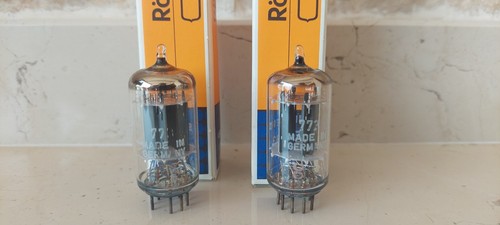 1960 / 2X 12AX7/ECC83 Oiginal Telefunken Diamond Nos Nib New Smoth Plate 17mm - Afbeelding 3 van 9