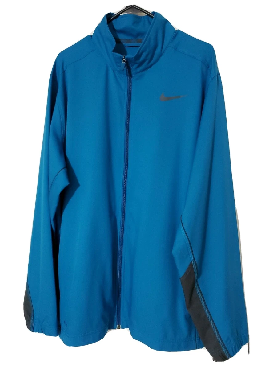 Nike Dri fit Windbreaker Jacket Men s Teal black Sz XL RN 56323 CA