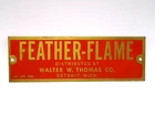 VINTAGE FIRE EXTINGUISHER FEATHER- FLAME BRASS SIGN! DETROIT, MICH. EX. DISPLAY!