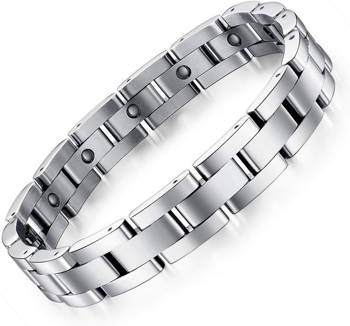 Magnetic Bracelets for Men Sleek Titanium Stainless Steel Bangle