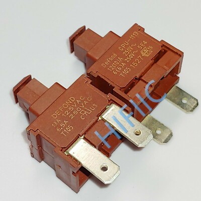 1/5PCS DEFOND CPU-1113 Power ON OFF Switch Push Botton 2 Pin 13/6.5A 125/250V